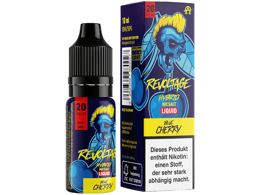 Revoltage - Blue Cherry - Hybrid Nikotinsalz Liquid - time4smoke
