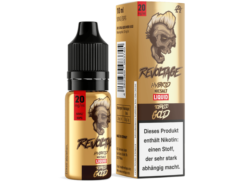 Revoltage - Tobacco Gold - Hybrid Nikotinsalz Liquid - time4smoke