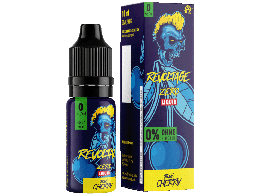 Revoltage - Blue Cherry - - Hybrid Nikotinsalz Liquid 0 mg/ml - time4smoke