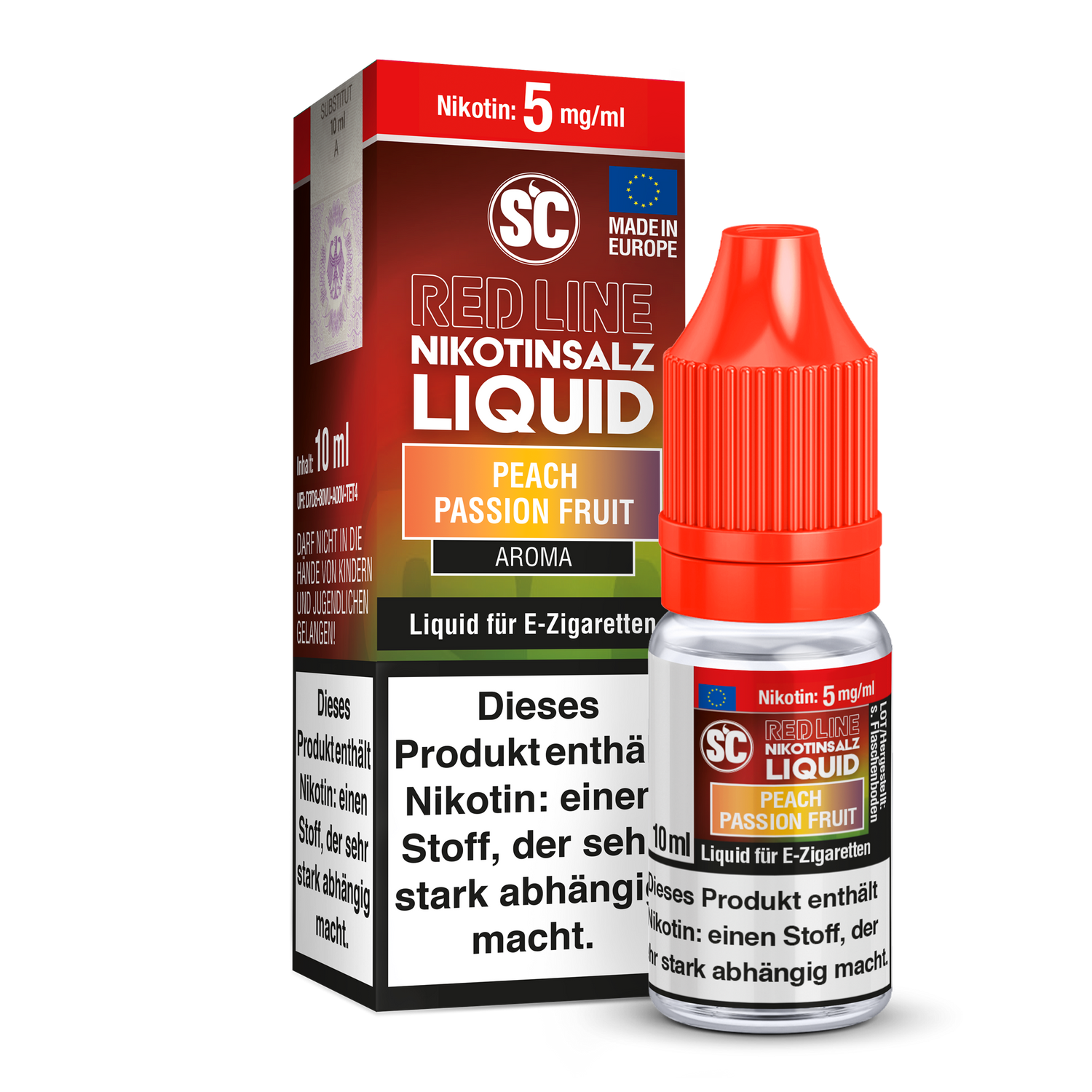 SC - Red Line - Peach Passion Fruit - Nikotinsalz Liquid