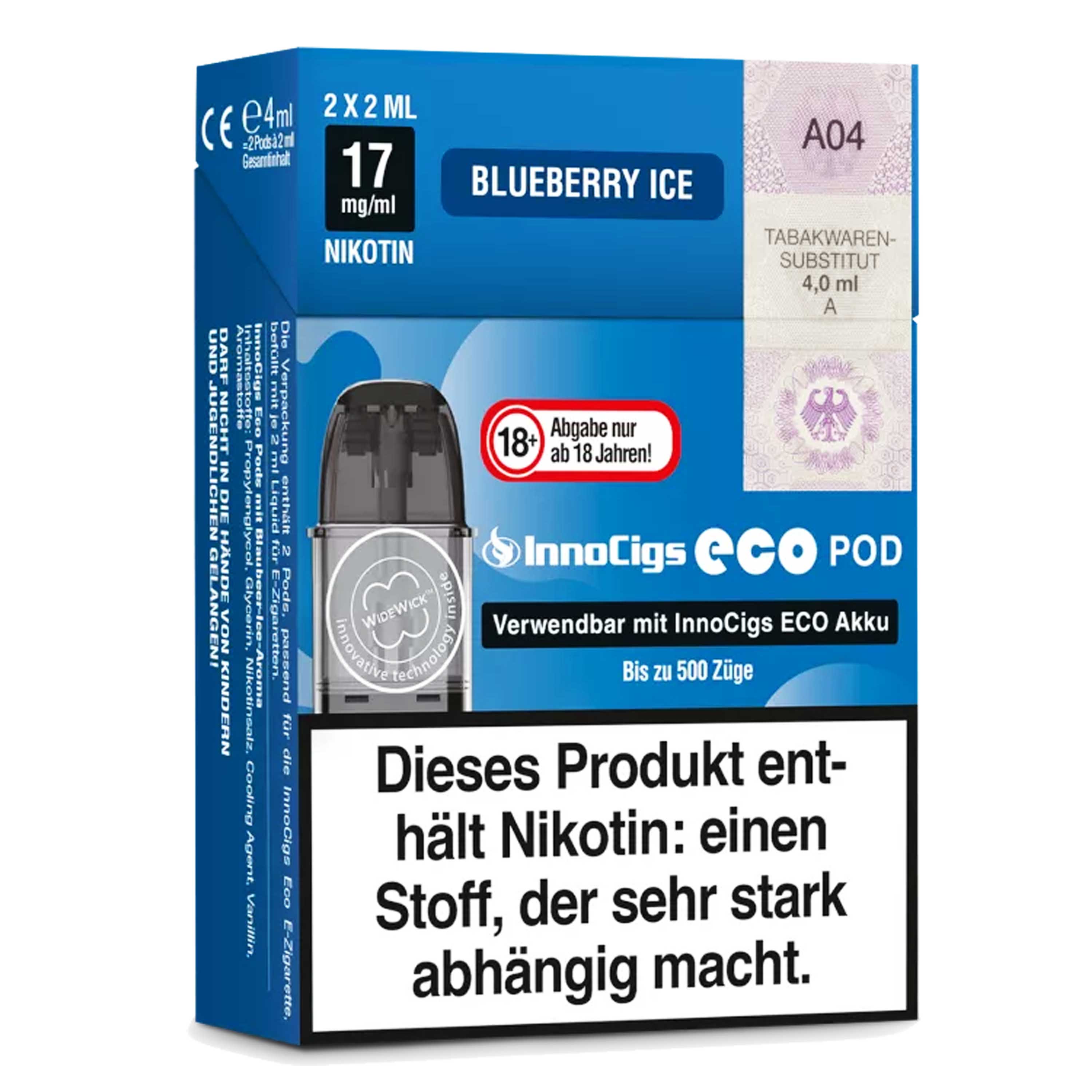 Innocigs - Eco Pod - Blueberry Ice (2 x 2 ml) - Pod (2 Stück)