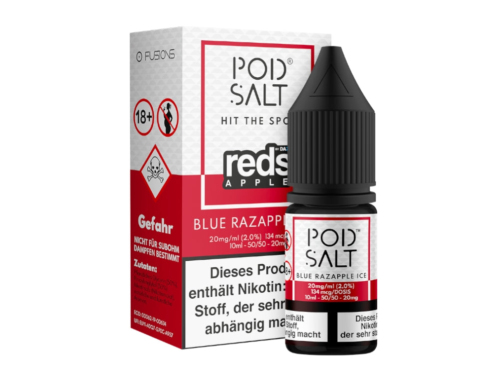 Pod Salt - Fusion - Blue Razapple Ice - Nikotinsalz Liquid