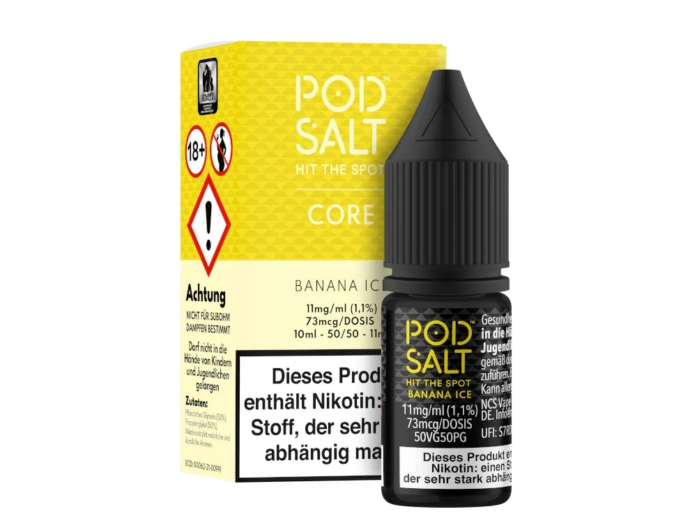 Pod Salt - Core - Banana Ice - Nikotinsalz Liquid - 1er Packung / 11 mg/ml time4smoke.de