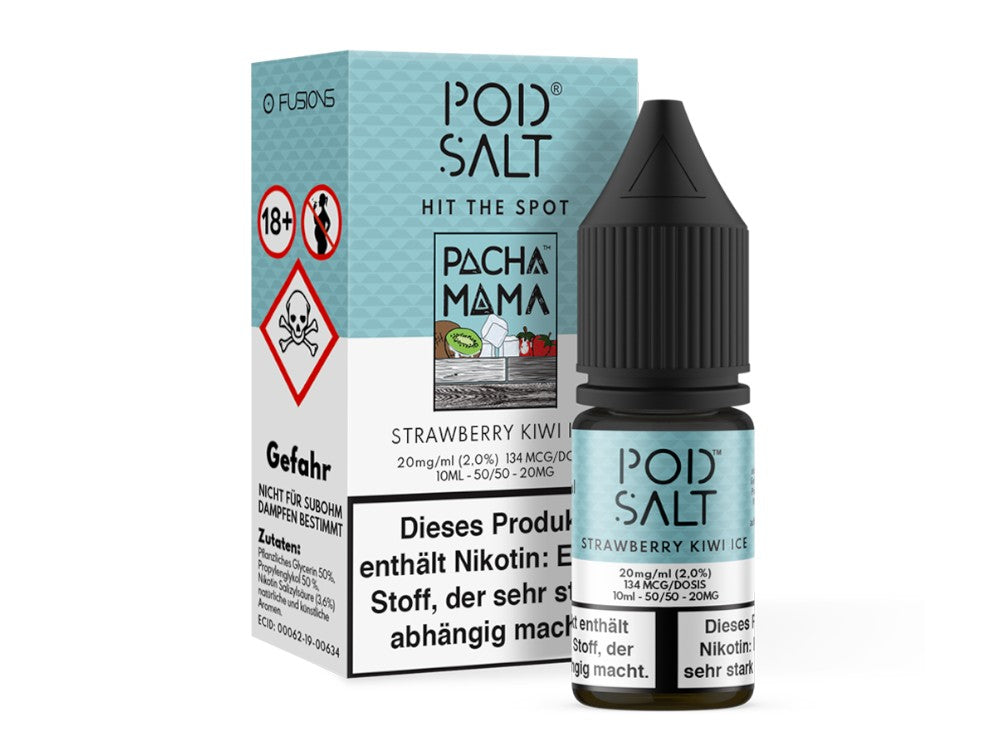 Pod Salt - Fusion - Strawberry Kiwi Ice - Nikotinsalz Liquid