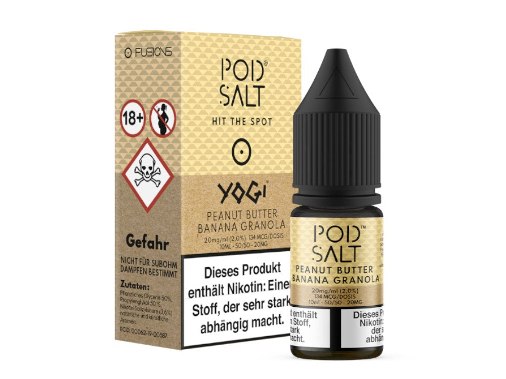 Pod Salt - Fusion - Peanut Butter Banana Granola - Nikotinsalz Liquid