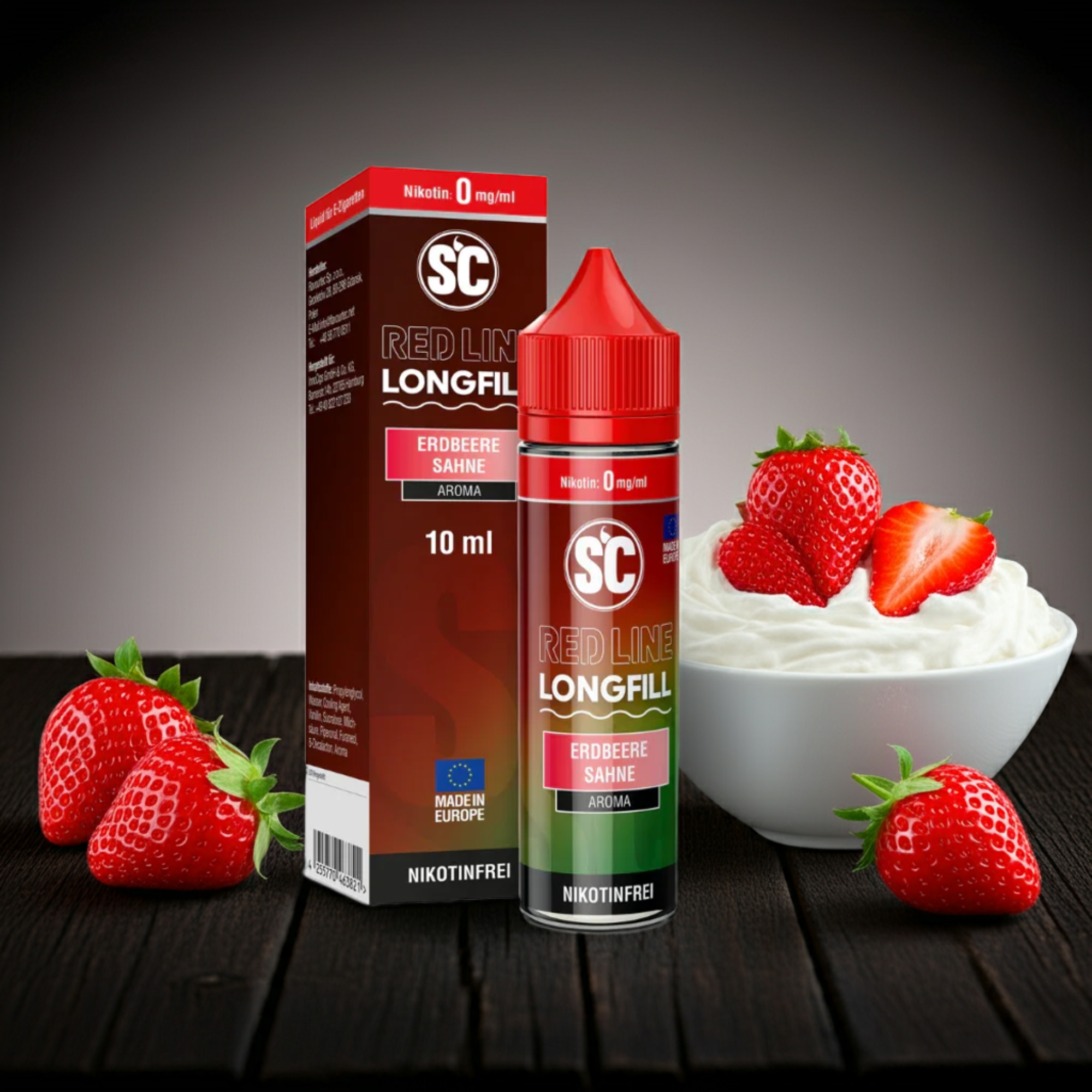 SC - Red Line - Erdbeere Sahne - Longfill Aroma 10 ml