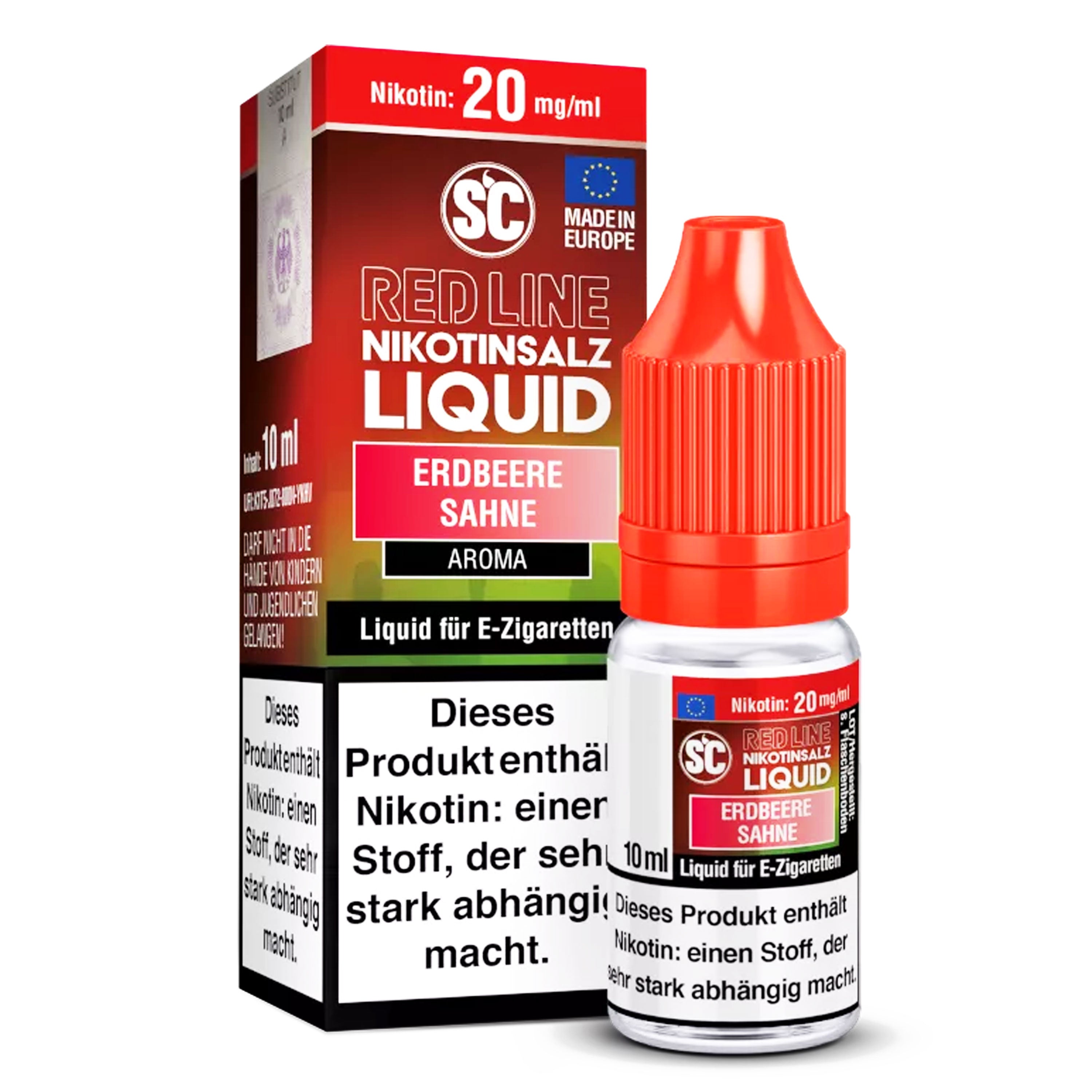 SC - Red Line - Erdbeere Sahne - Nikotinsalz Liquid (10 ml)
