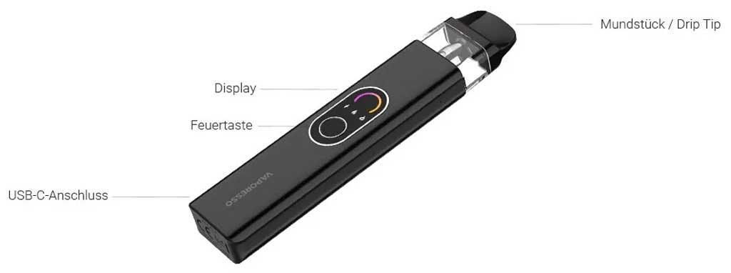 Vaporesso - XROS 4 E-Zigaretten Set - schwarz / 1er Packung time4smoke.de