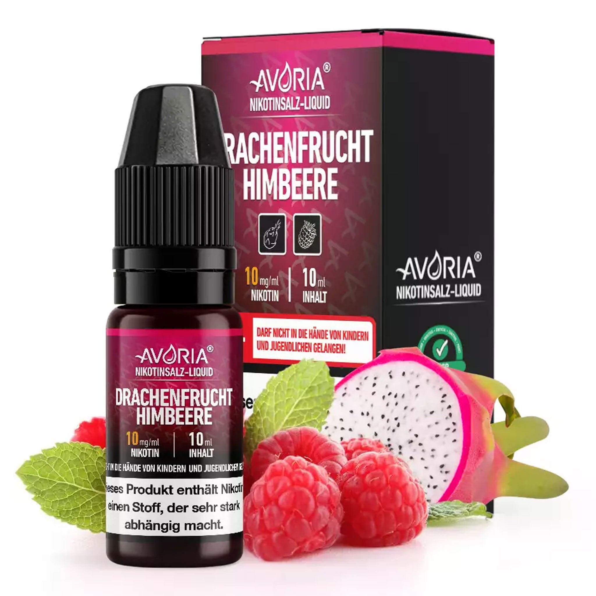 Avoria - Drachenfrucht-Himbeere - Nikotinsalz Liquid