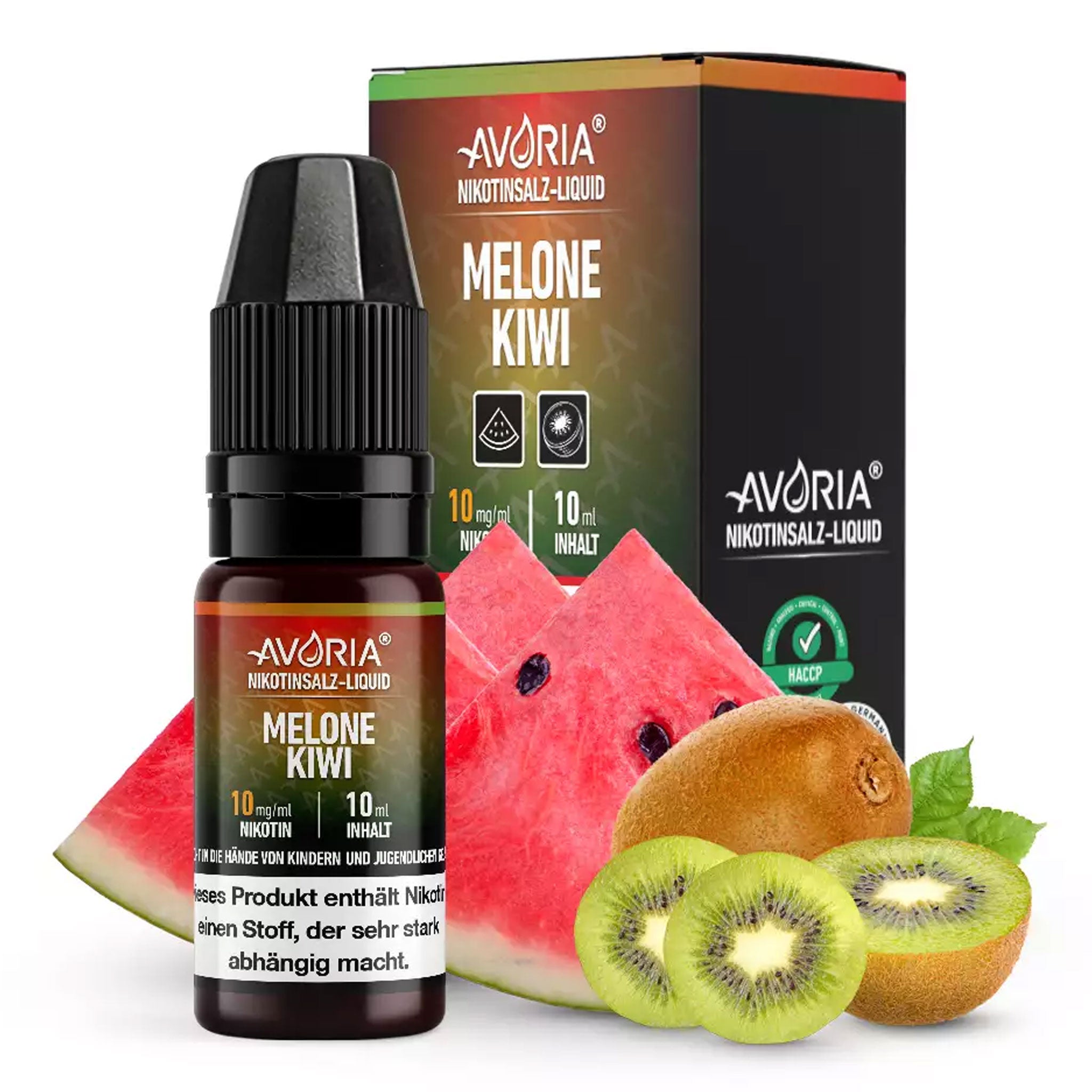 Avoria - Melone-Kiwi - Nikotinsalz Liquid