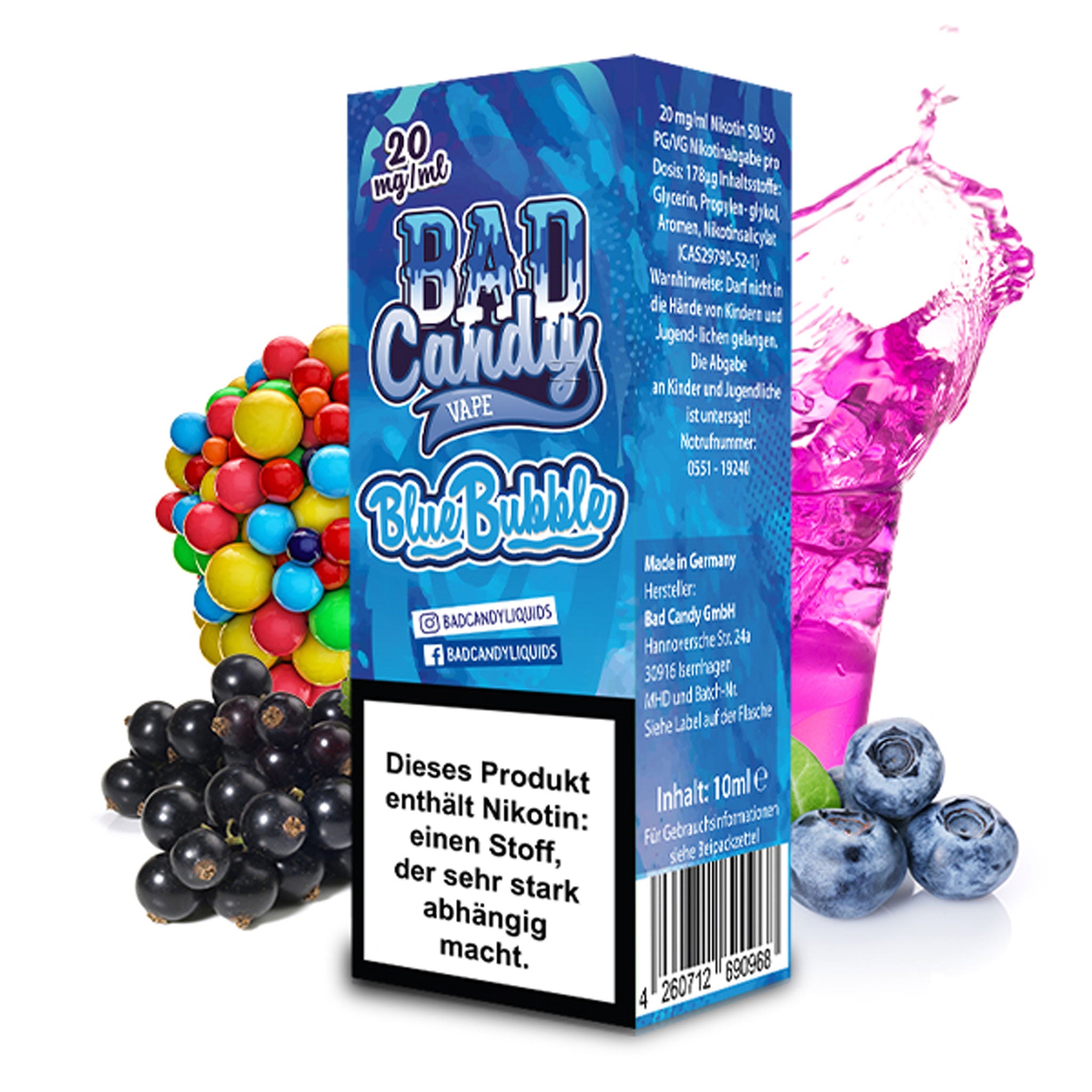Bad Candy Liquids - Blue Bubble - Nikotinsalz Liquid