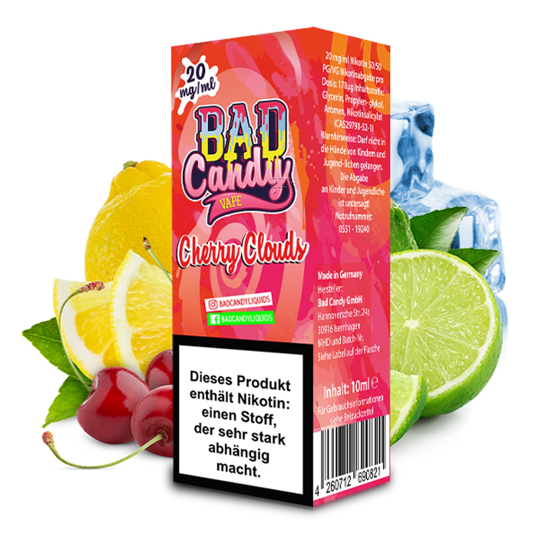 Bad Candy Liquids - Cherry Clouds - Nikotinsalz Liquid