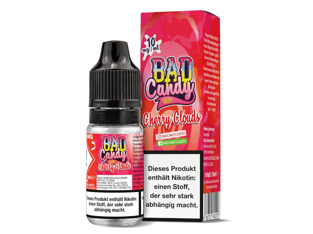 Bad Candy Liquids - Cherry Clouds - Nikotinsalz Liquid