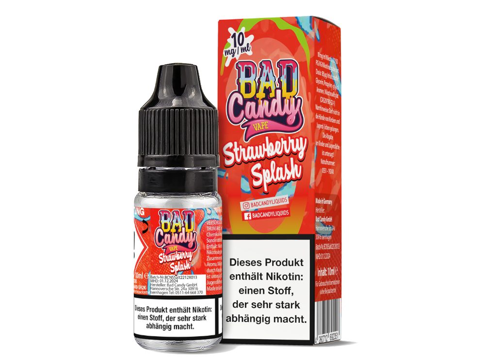 Bad Candy Liquids - Strawberry Splash - Nikotinsalz Liquid