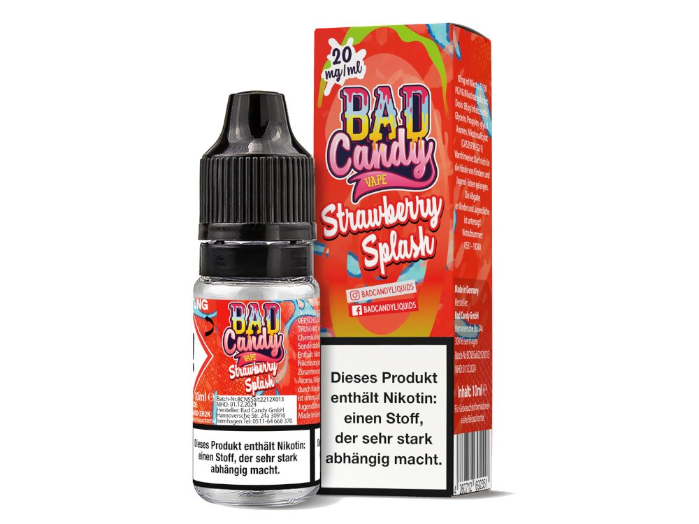 Bad Candy Liquids - Strawberry Splash - Nikotinsalz Liquid