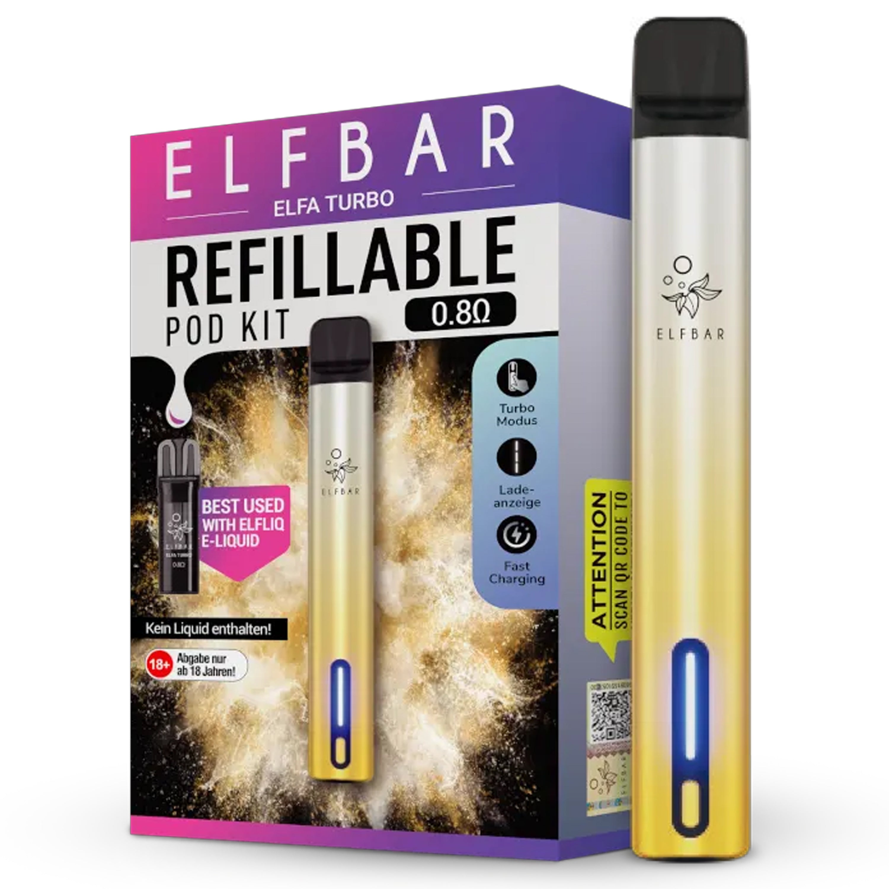 Elfbar - Elfa Turbo (2 ml) 550 mAh E-Zigarette / Vape