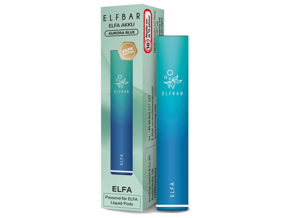 ELFBAR - Elfa (500 mAh) Akku - aurora-blau / 1er Packung time4smoke.de