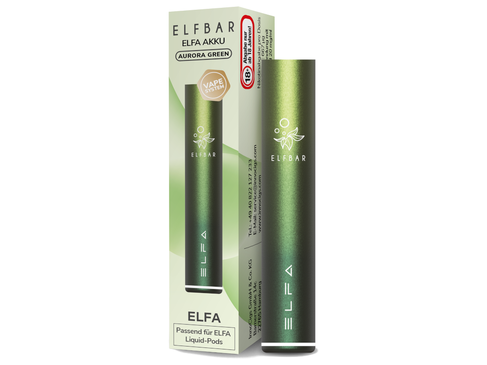 ELFBAR Elfa Akku 500 mAh, USB-C, 600 Zge, MTL ELFBAR Elfa Akku 500 mAh, USB-C, 600 Zge, MTL