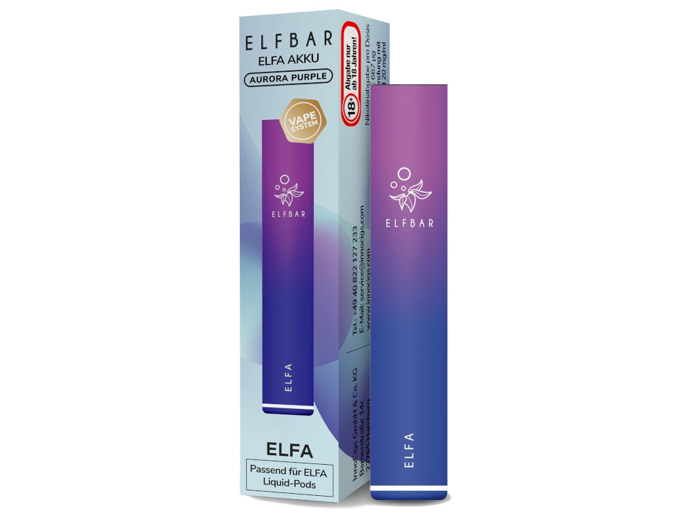 ELFBAR - Elfa (500 mAh) Akku - schwarz / 1er Packung time4smoke.de