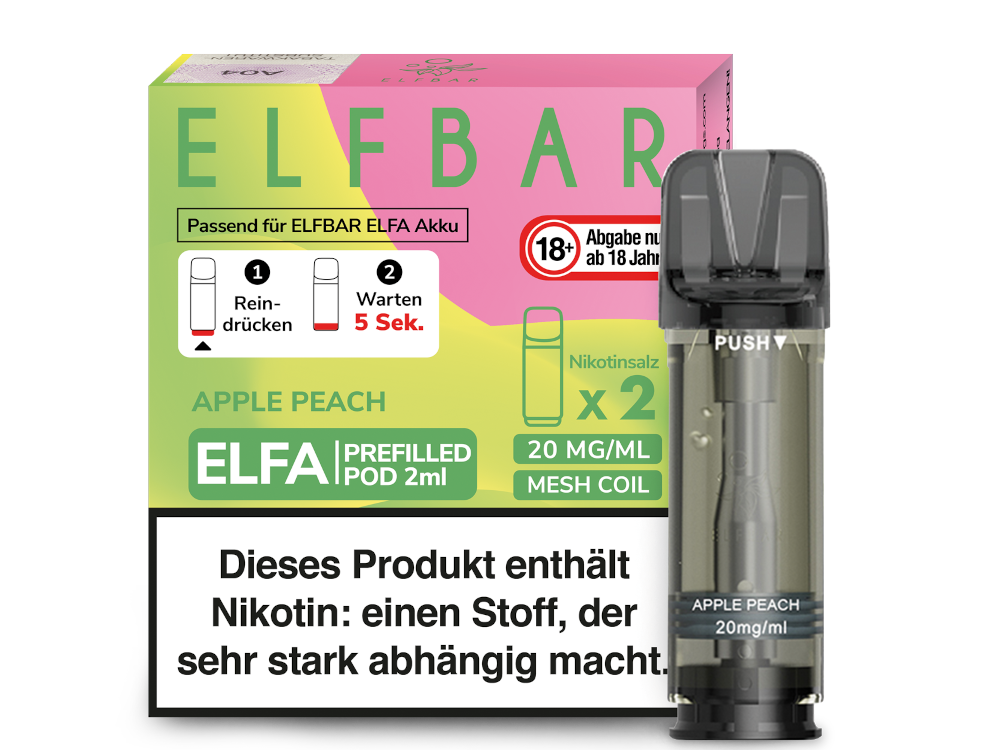 ELFBAR - Elfa Pods (2 x 2 ml) 0 / 20 mg/ml (2 Stück) - time4smoke