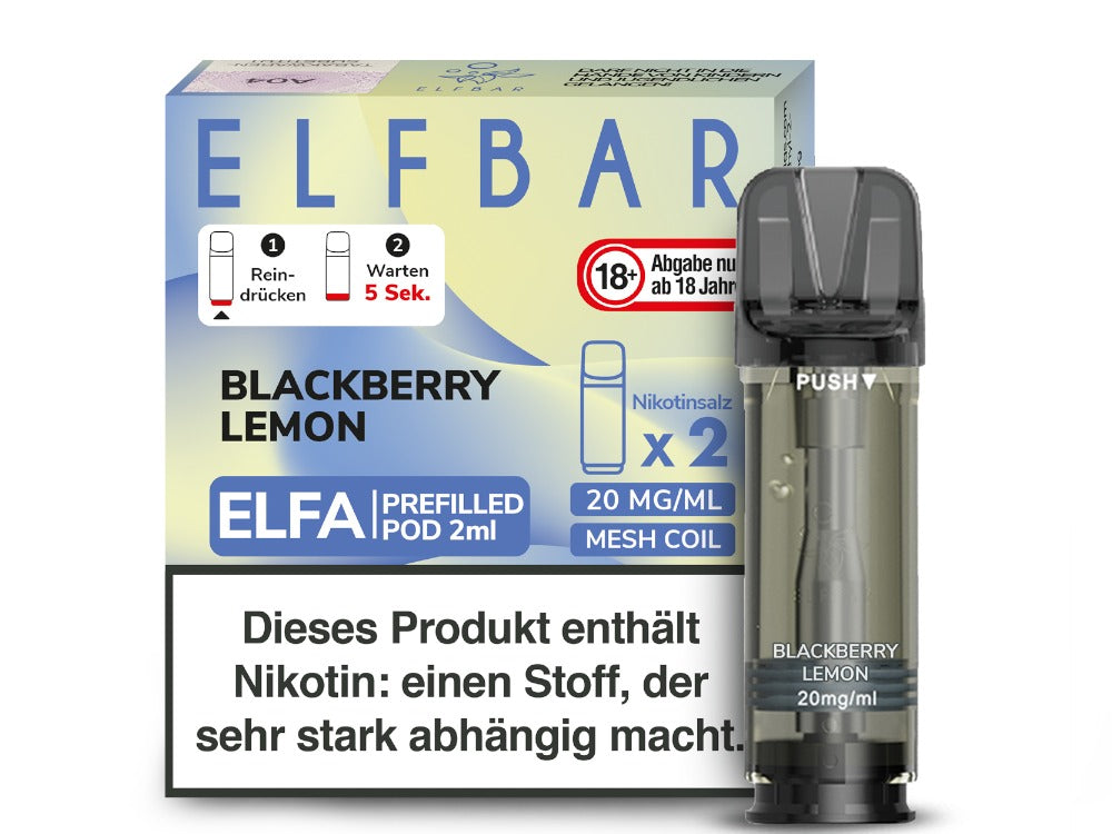 Elfbar - Elfa Pod 0 oder 20mg/ml (2 Stück je Packung)