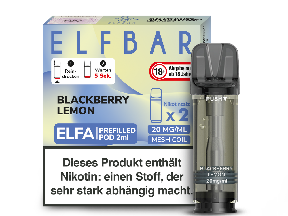 ELFBAR - Elfa Pods (2 x 2 ml) 0 / 20 mg/ml (2 Stück) - time4smoke