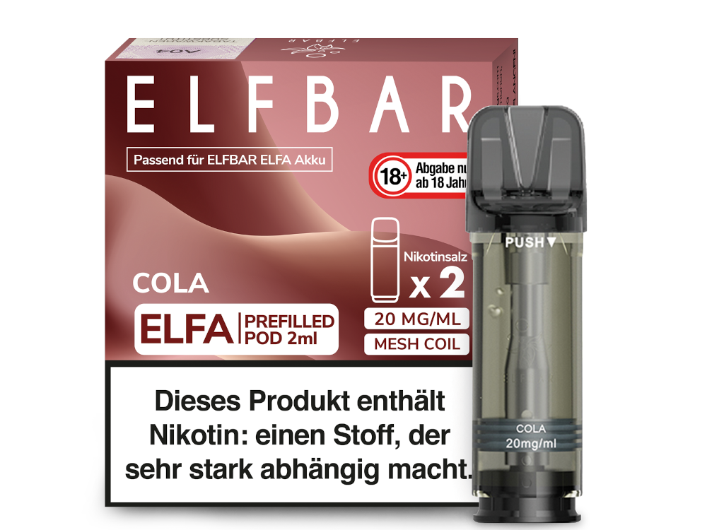 ELFBAR - Elfa Pods (2 x 2 ml) 0 / 20 mg/ml (2 Stück) - time4smoke