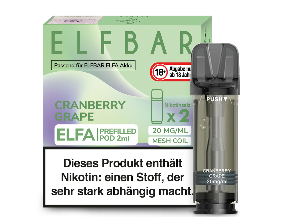 ELFBAR - Elfa Pods (2 x 2 ml) 0 / 20 mg/ml (2 Stück) - time4smoke