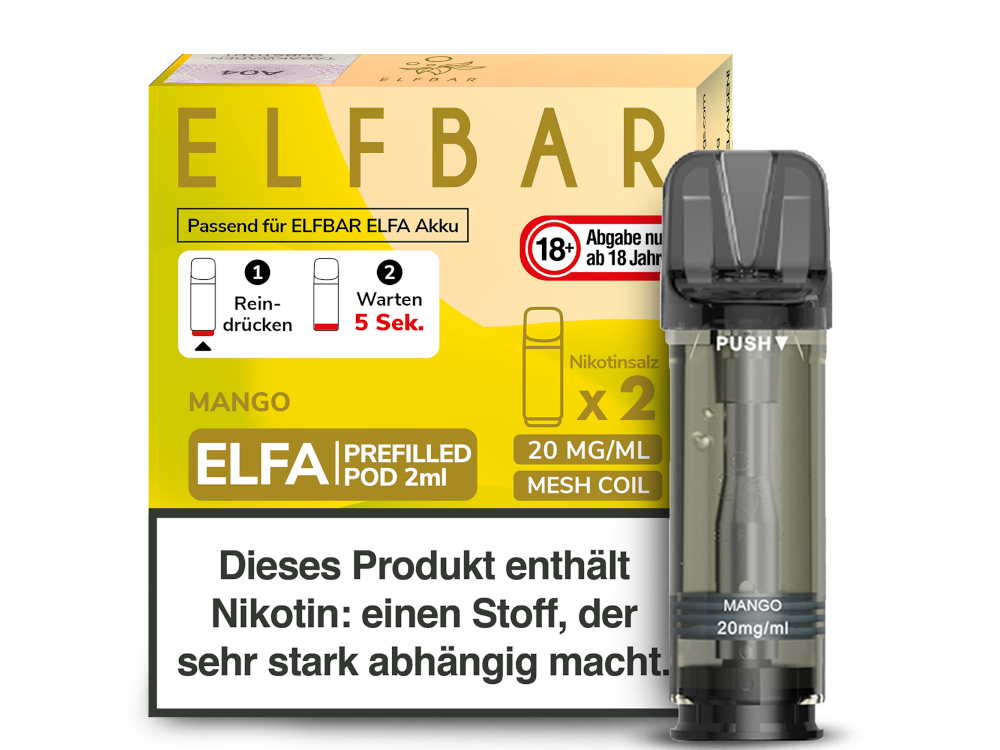 Elfbar - Elfa Pod 0 oder 20mg/ml (2 Stück je Packung)
