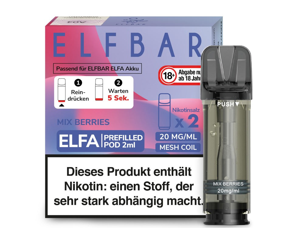Elfbar - Elfa Pod 0 oder 20mg/ml (2 Stück je Packung)
