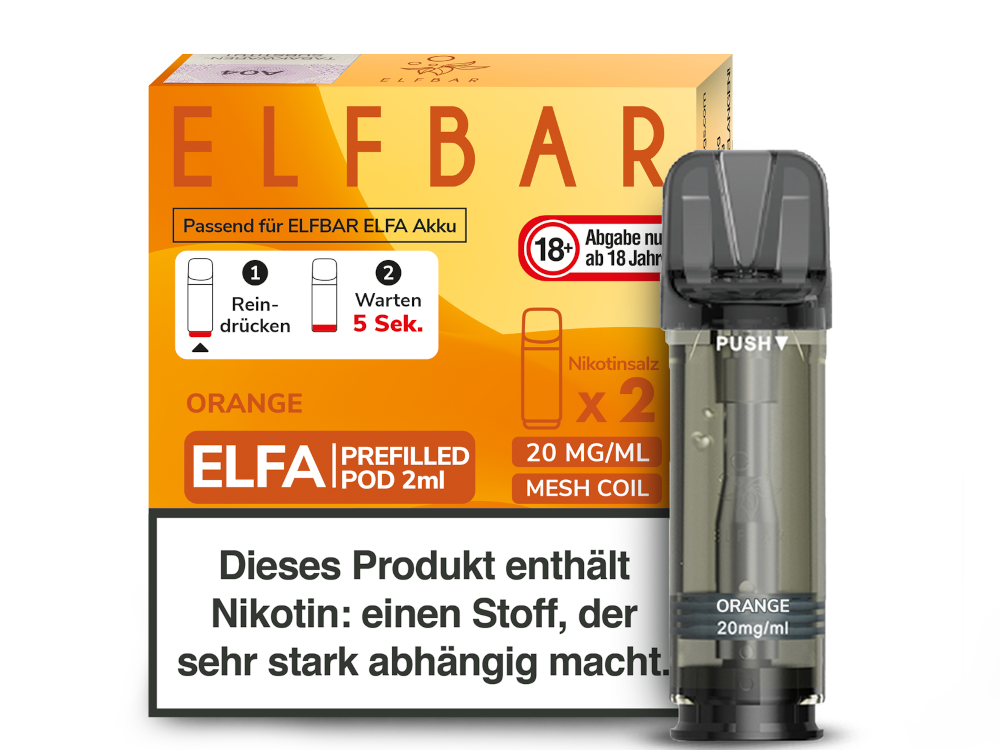 ELFBAR - Elfa Pods (2 x 2 ml) 0 / 20 mg/ml (2 Stück) - time4smoke