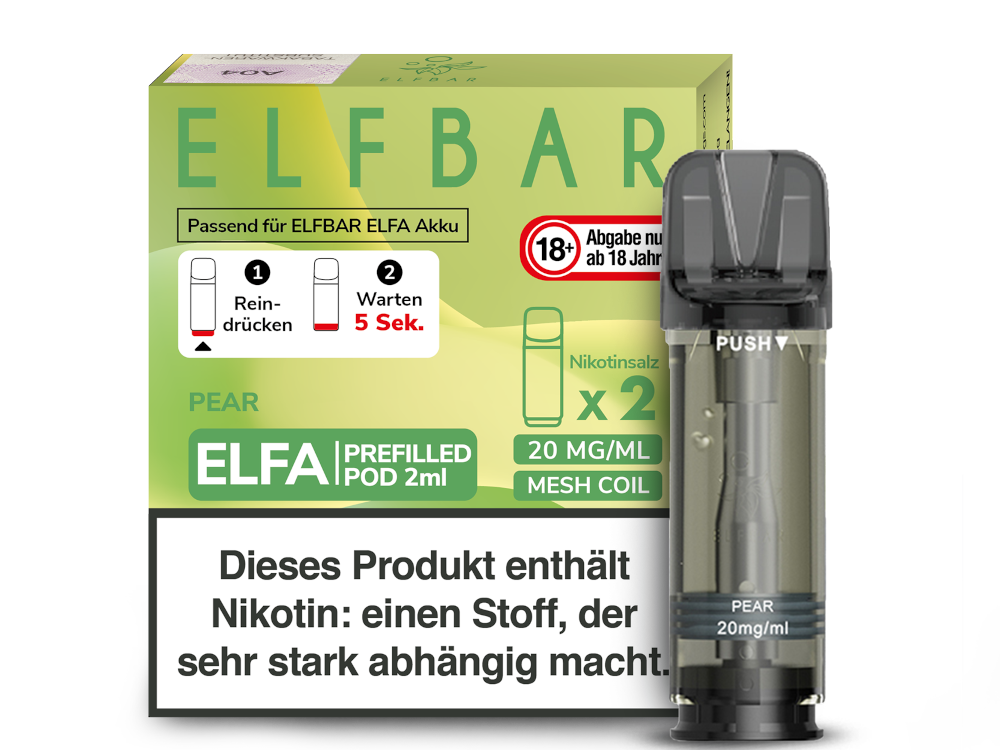 ELFBAR - Elfa Pods (2 x 2 ml) 0 / 20 mg/ml (2 Stück) - time4smoke