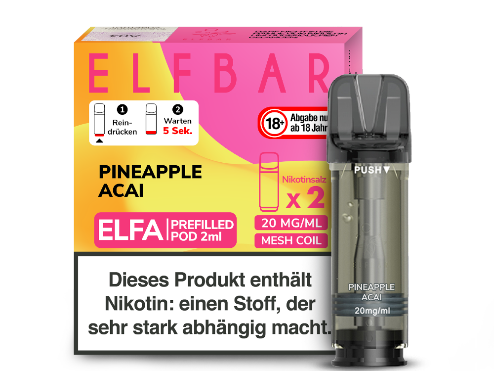 Elfbar - Elfa Pod 0 oder 20 mg/ml (2 Stück pro Packung)