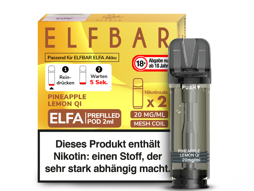 ELFBAR - Elfa Pods (2 x 2 ml) 0 / 20 mg/ml (2 Stück) - time4smoke
