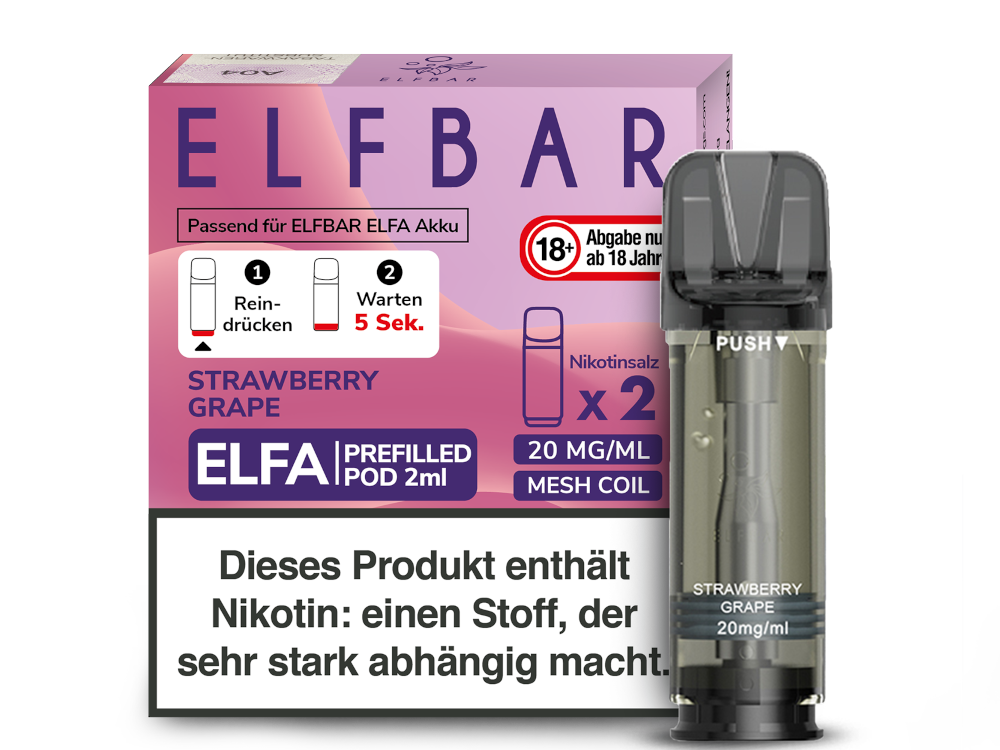 ELFBAR - Elfa Pods (2 x 2 ml) 0 / 20 mg/ml (2 Stück) - time4smoke