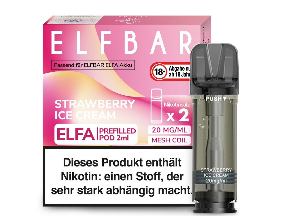 ELFBAR - Elfa Pods (2 x 2 ml) 0 / 20 mg/ml (2 Stück) - time4smoke