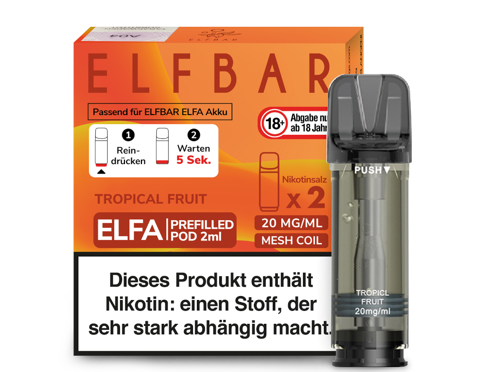 ELFBAR - Elfa Pods (2 x 2 ml) 0 / 20 mg/ml (2 Stück) - time4smoke