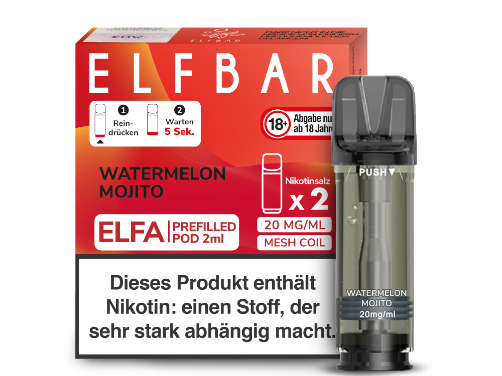 ELFBAR - Elfa Pods (2 x 2 ml) 0 / 20 mg/ml (2 Stück) - time4smoke