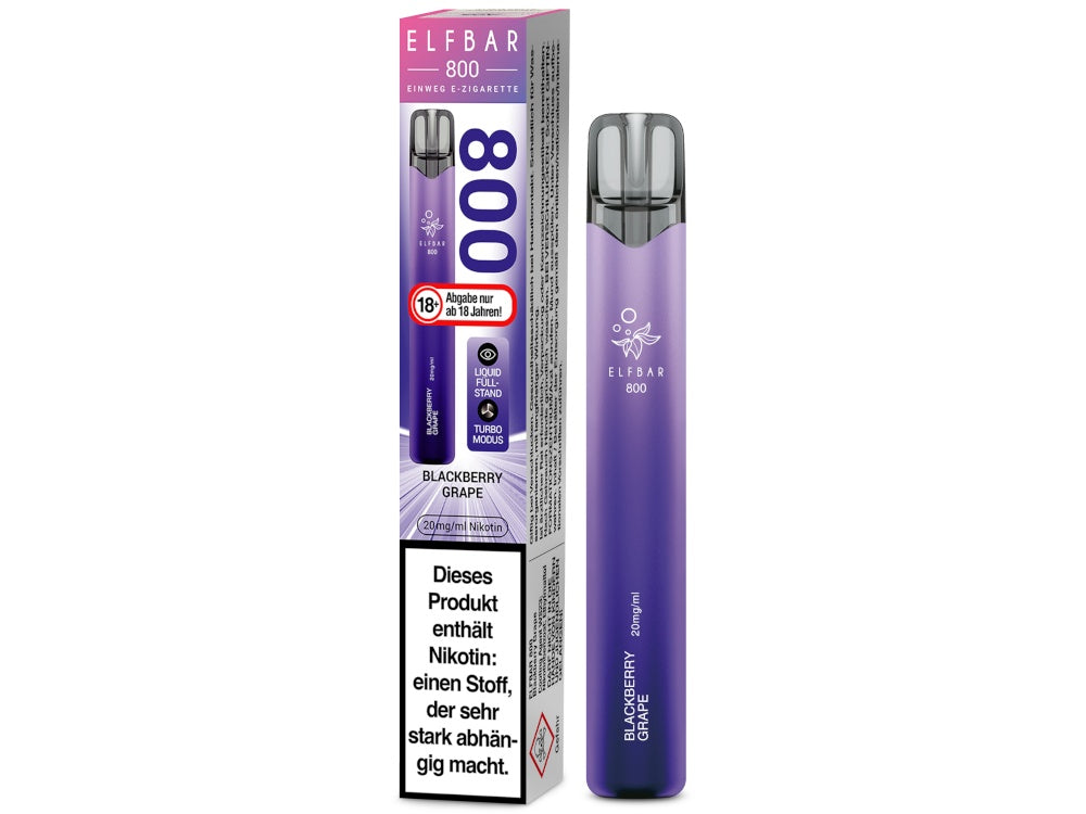 Elfbar 800 Einweg E-Zigarette / Vape (2 ml) 20 mg/ml