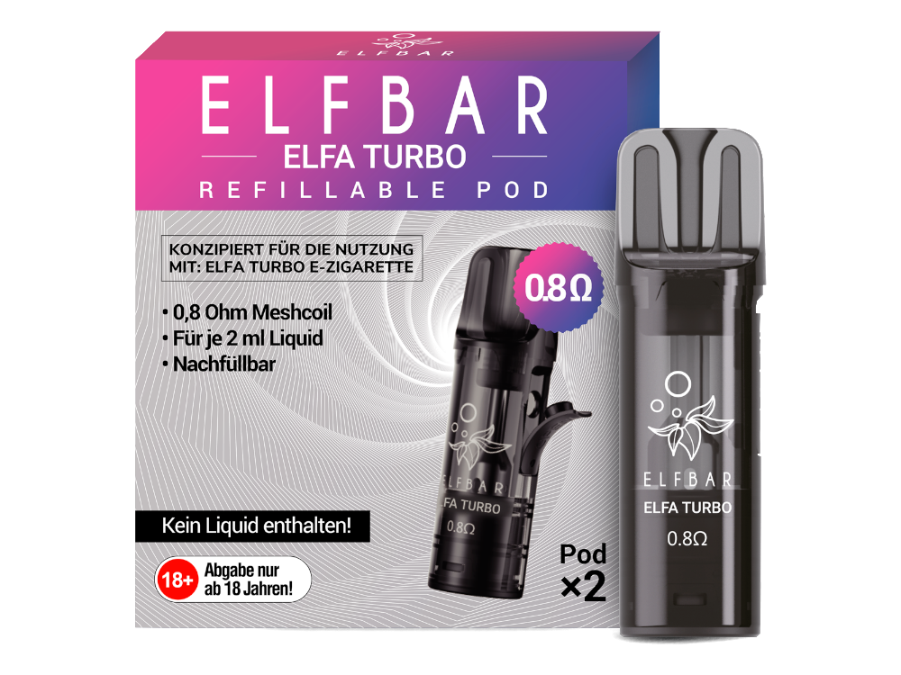 Elfbar - Elfa Turbo Pod 2 ml (0.8 ohm) 2 Stück