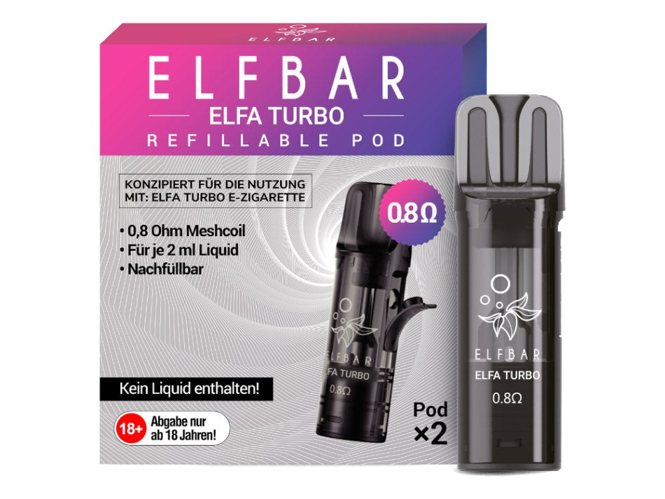 Elfbar - Elfa Turbo Pod 2 ml (0.8 ohm) 2 Stück