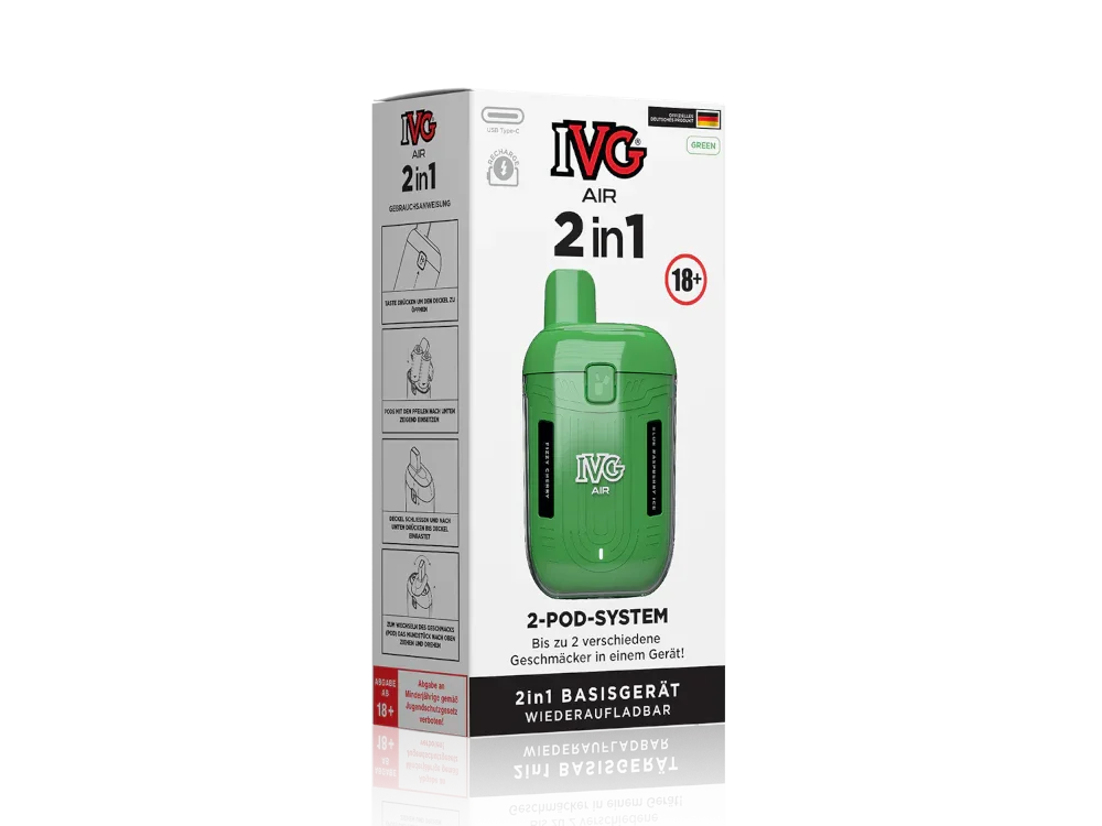 IVG AIR 2in1 Akku 780 mAh – Akku für 2 Pods, USB-C, Zugautomatik