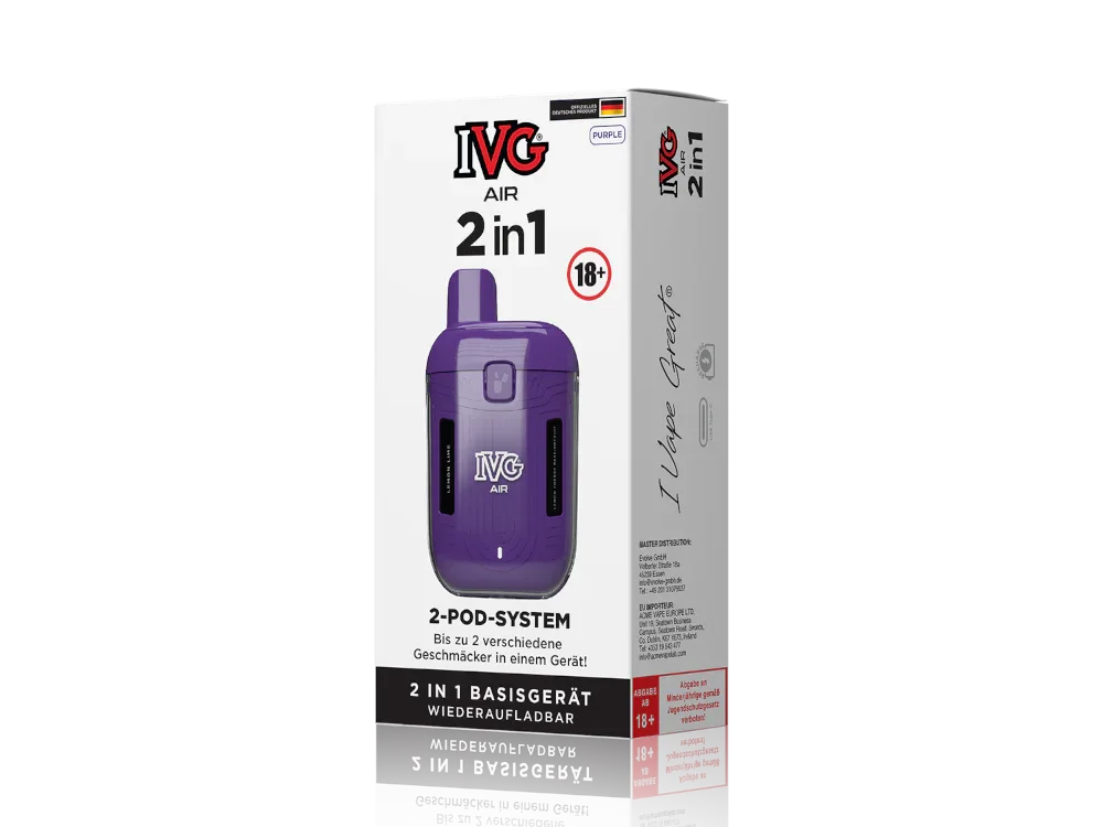 IVG AIR 2in1 Akku 780 mAh – Akku für 2 Pods, USB-C, Zugautomatik