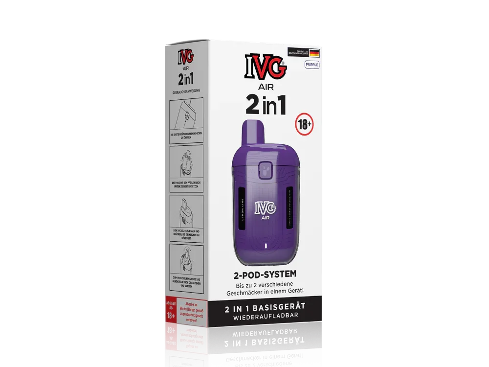 IVG AIR 2in1 Akku 780 mAh – Akku für 2 Pods, USB-C, Zugautomatik