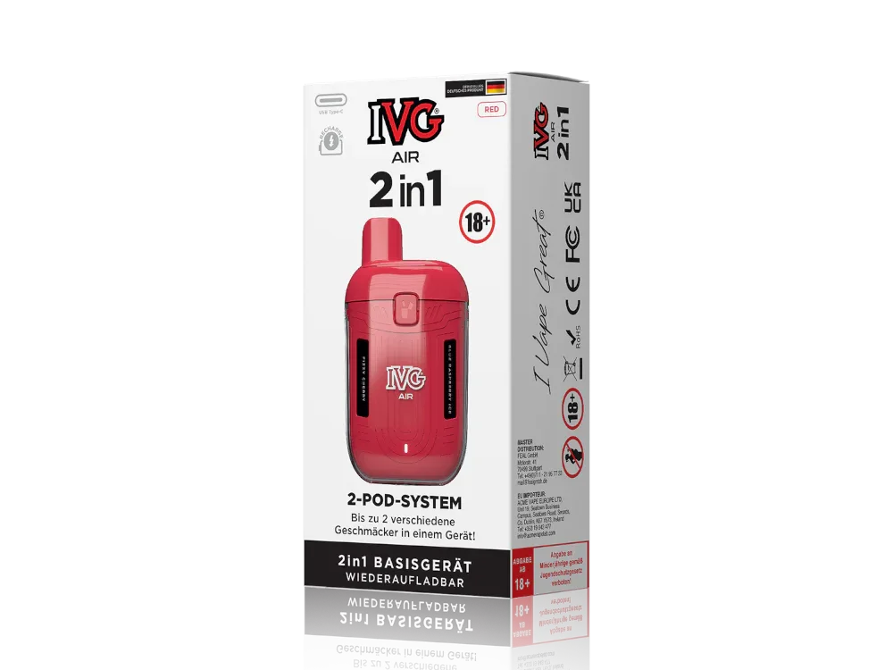 IVG AIR 2in1 Akku 780 mAh – Akku für 2 Pods, USB-C, Zugautomatik