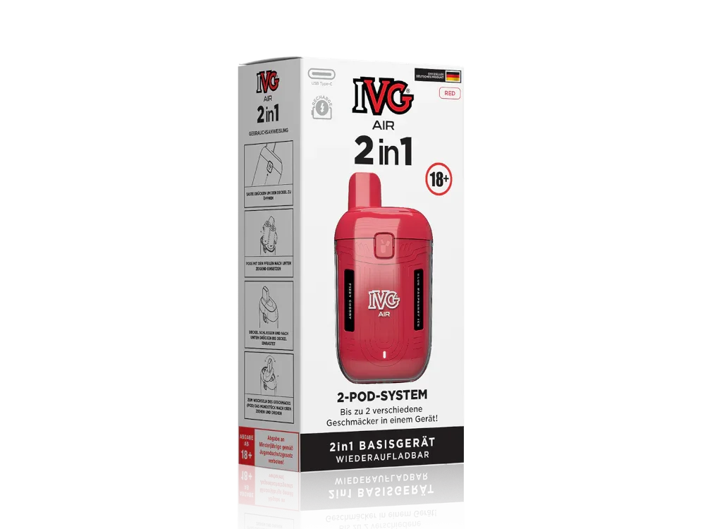 IVG AIR 2in1 Akku 780 mAh – Akku für 2 Pods, USB-C, Zugautomatik