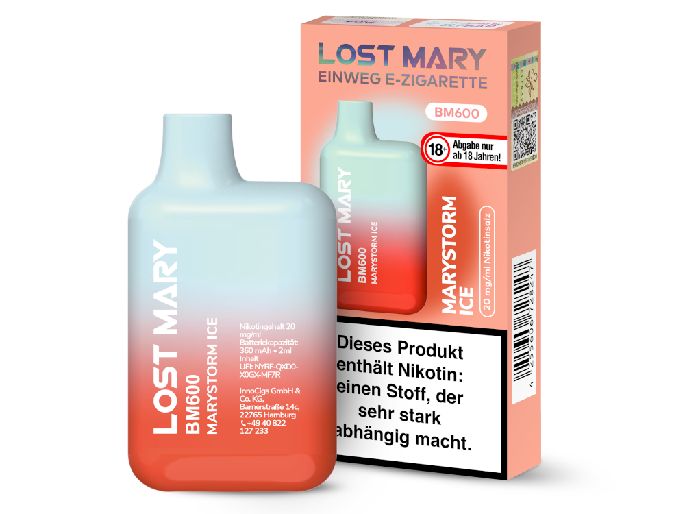 Lost Mary - BM600 20 mg/ml - Einweg E-Zigarette Lost Mary - BM600 20 mg/ml - Einweg E-Zigarette