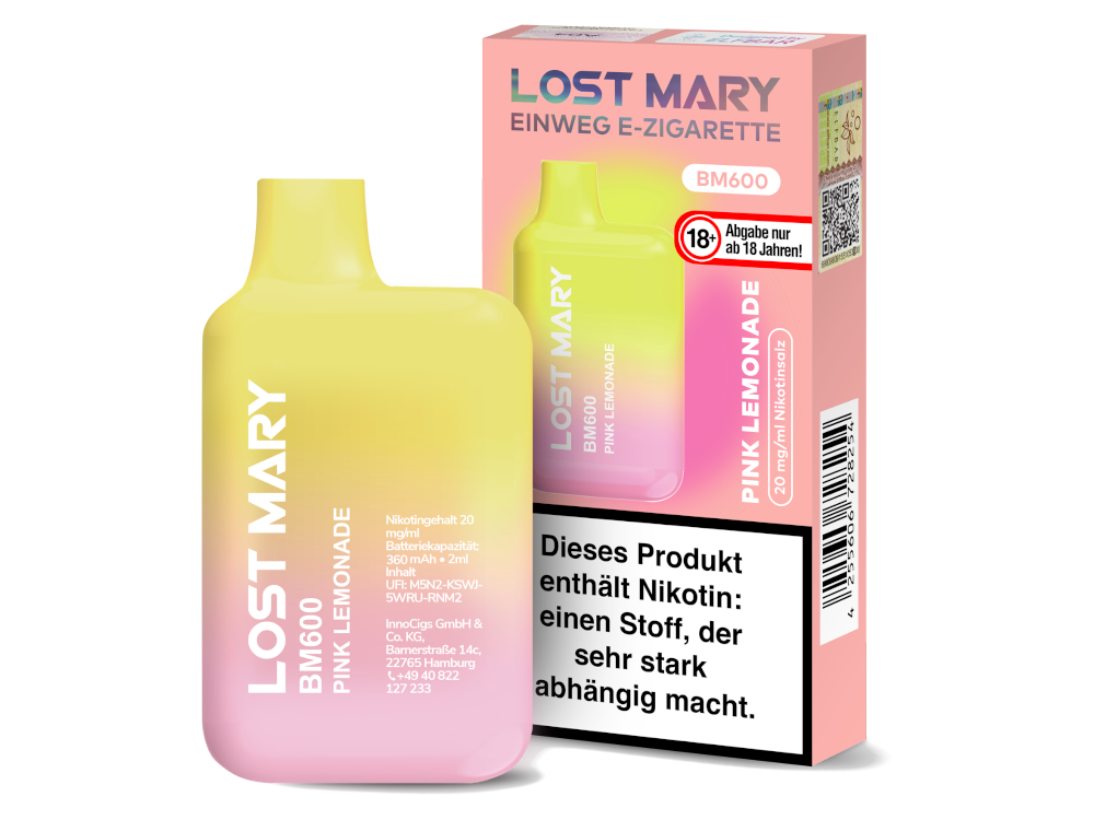 Lost Mary - BM600 (2 ml) 20 mg/ml - Einweg E-Zigarette