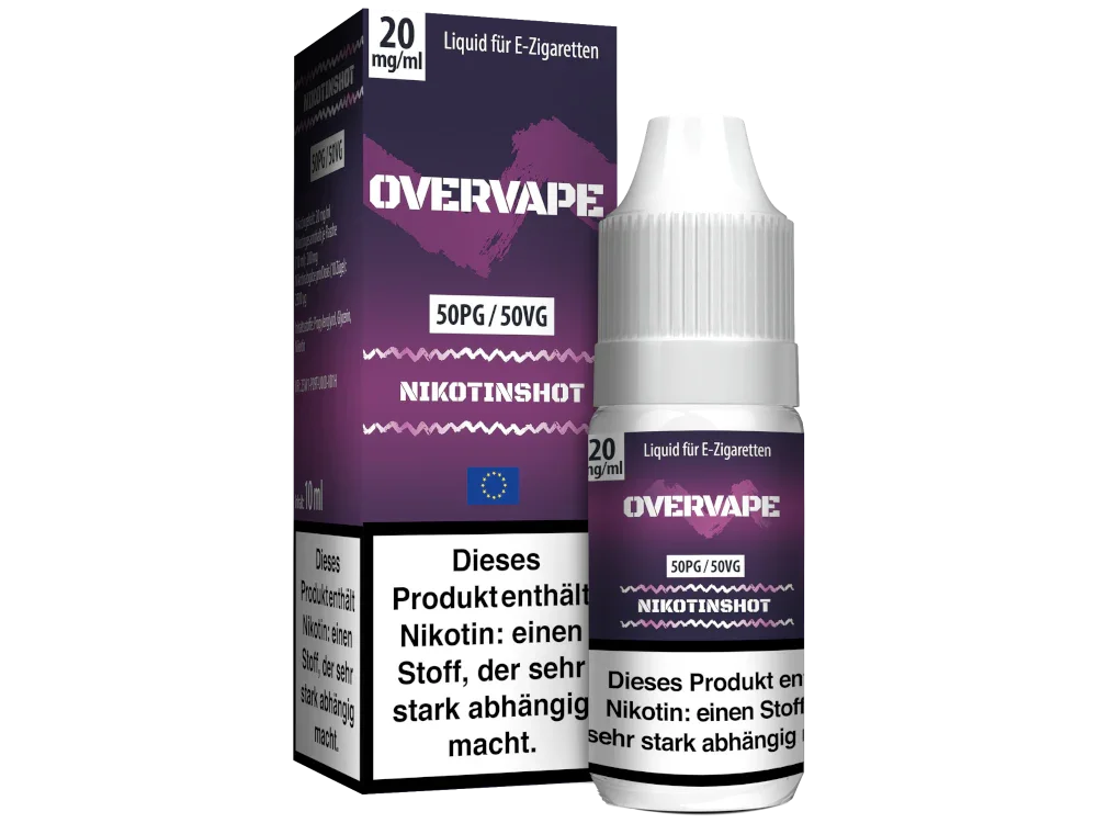 Overvape 50/50 PG/VG Nikotin Shots – Basis für dein Liquid