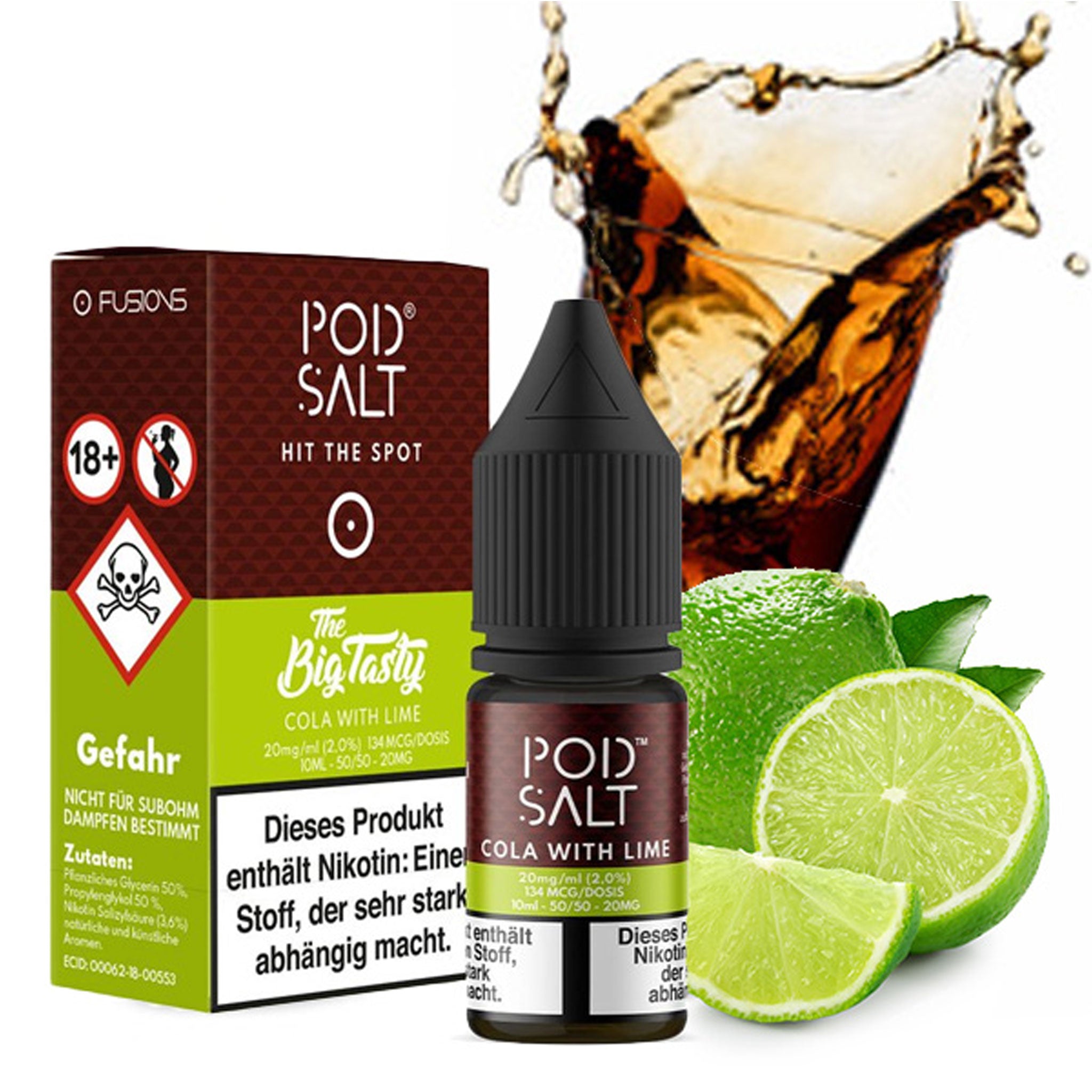 Pod Salt - Fusion - Cola with Lime - Nikotinsalz Liquid